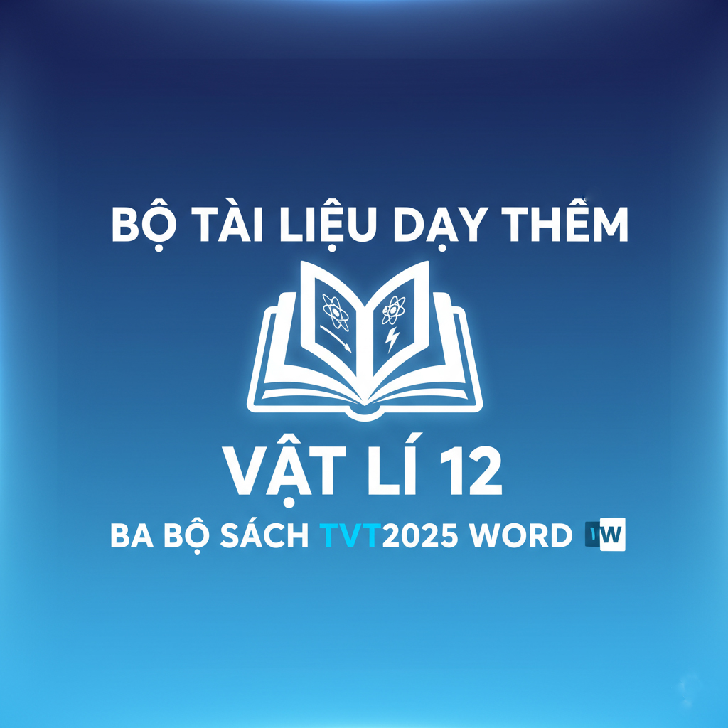 BỘ TÀI LIỆU DẠY THÊM VẬT LÍ 12 BA BỘ SÁCH TVT2025 WORD